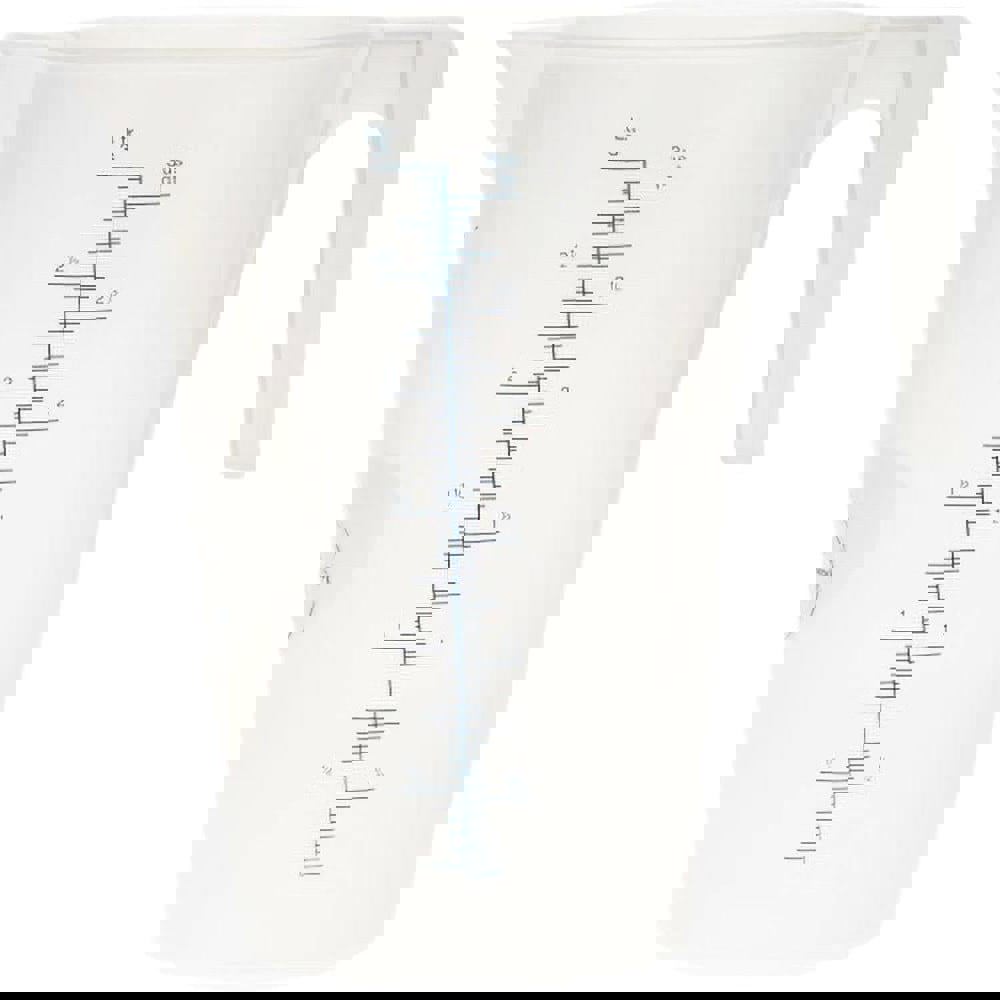 Beakers & Pipettes; Beaker Type: Pitcher ; Volume Capacity: 3.0 ; Material: Polypropylene ; Maximum Temperature: 2120F ; Labware Transparency: Translucent ; Graduations: Yes