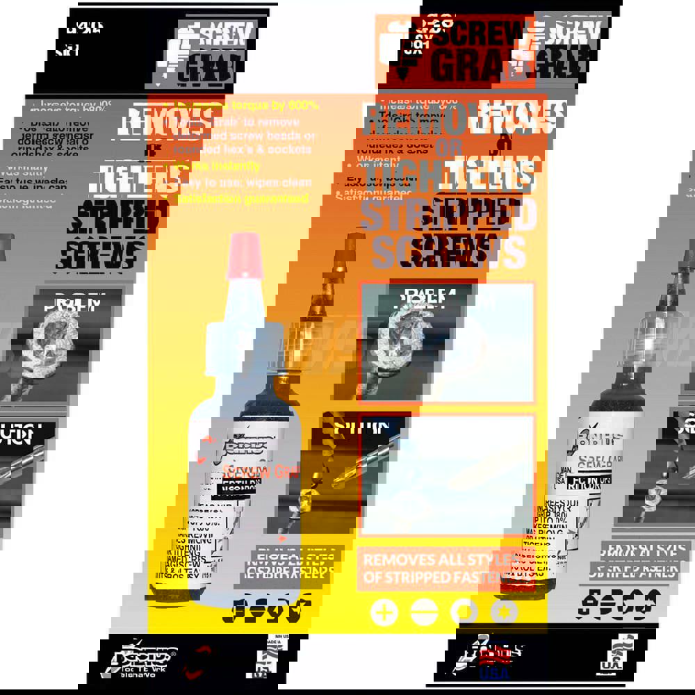 Screw Grab Friction Drop: 0.5 oz, Bottle Adhesive