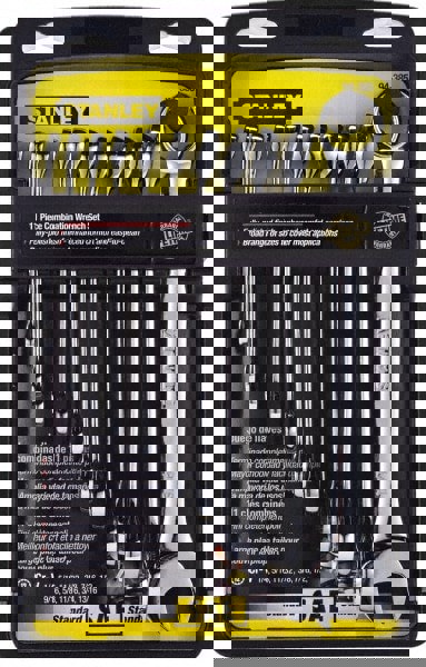 Combination Wrench Set: 11 Pc, 1/2