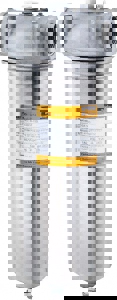 1 Inch Pipe, FNPT End Connections, 20 Inch Long Cartridge, 23-1/8 Inch Long, Cartridge Filter Housing with Pressure Relief