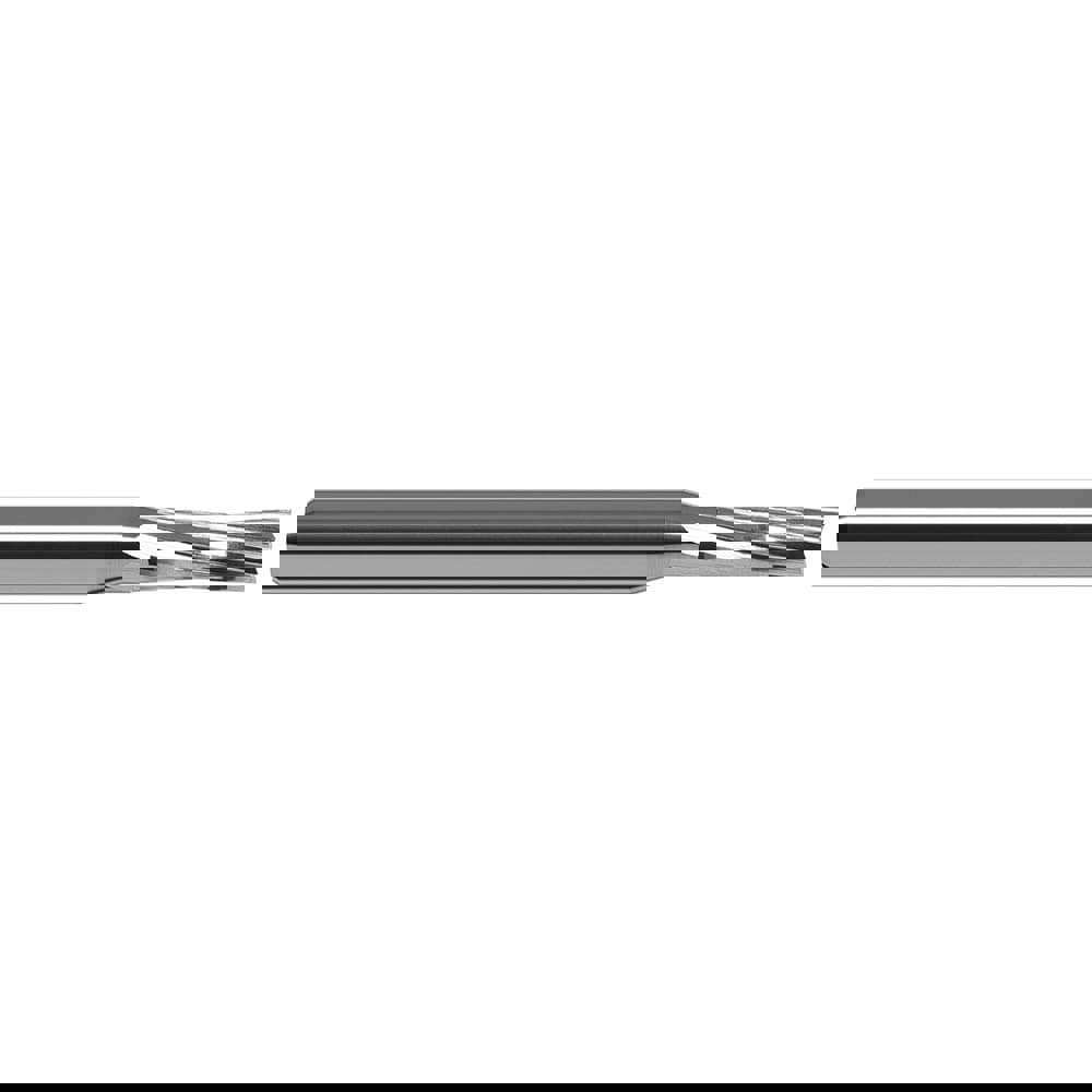 Square End Mill: 1/32'' Dia, 3/32'' LOC, 1/8'' Shank Dia, 1-1/2'' OAL, 4 Flutes, Solid Carbide