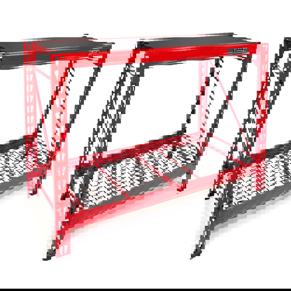 2-Shelf 3-Foot Tall Stackable Tool Chest Depth Storage Rack