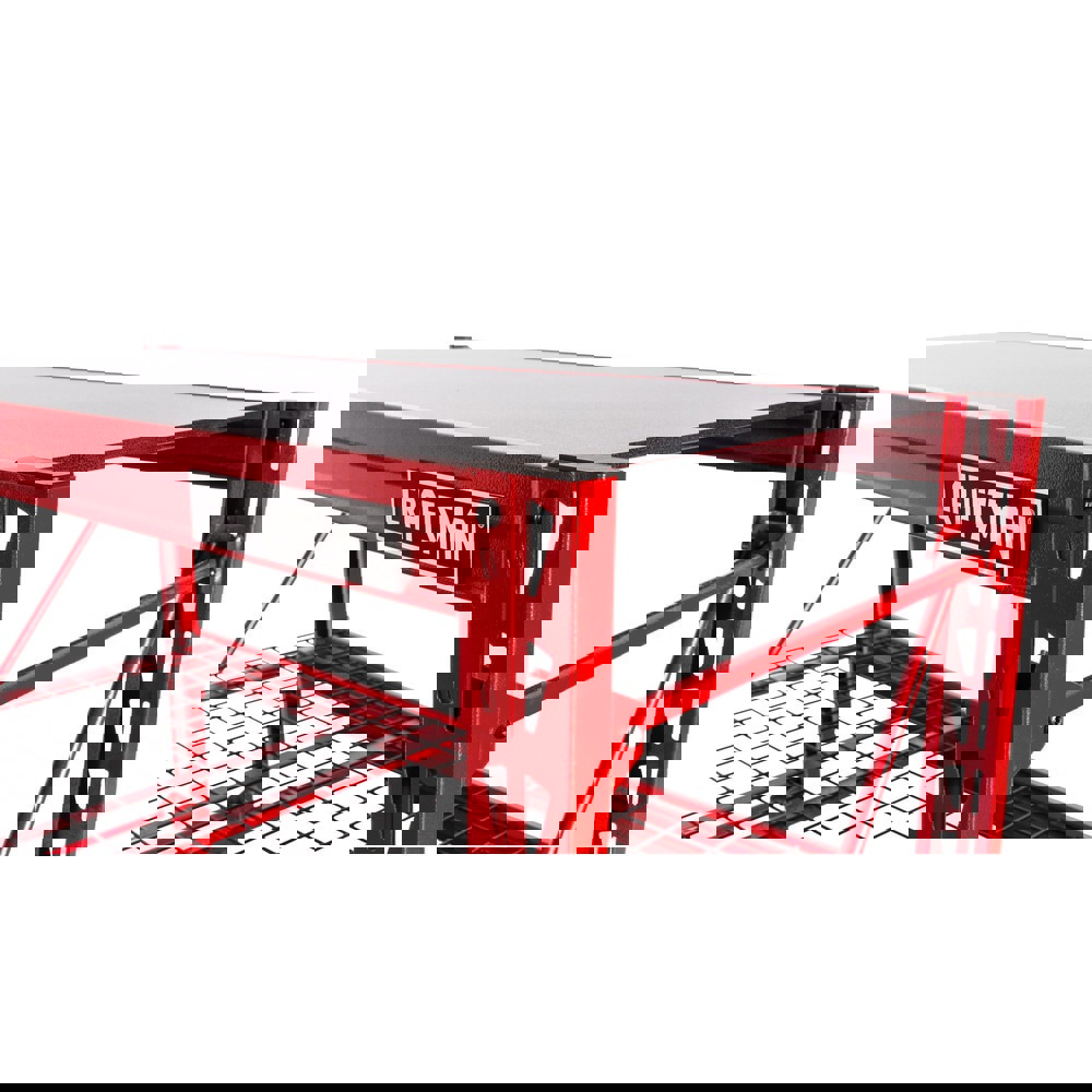 2-Shelf 3-Foot Tall Stackable Tool Chest Depth Storage Rack, 2-Pack