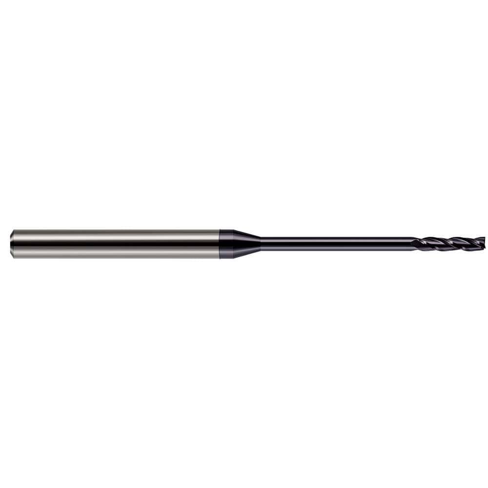Square End Mill: 1/64'' Dia, 0.075'' LOC, 1/8'' Shank Dia, 2-1/2'' OAL, 3 Flutes, Solid Carbide