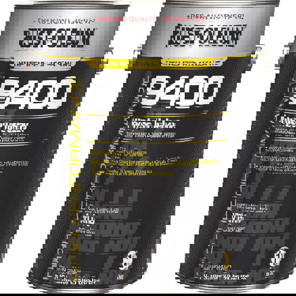 Industrial Enamel Paint: 1 gal, High-Gloss, White