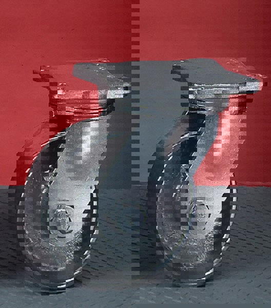 Swivel Top Plate Caster: Cast Iron, 8