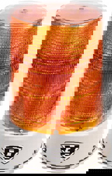 Flashing & Steady Light: Amber, Pipe Mount, 120VAC