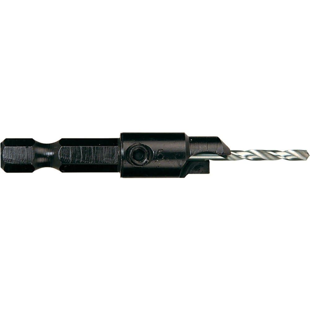 Adjustable-Depth Drill Countersinks; Cutter Head Diameter (Wire): #6 ; Overall Length: 1.25 ; Coated: Coated ; Series: Power Groove
