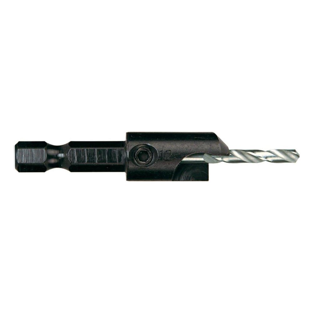 Adjustable-Depth Drill Countersinks; Cutter Head Diameter (Wire): #12 ; Overall Length: 1.25 ; Coated: Coated ; Series: Power Groove