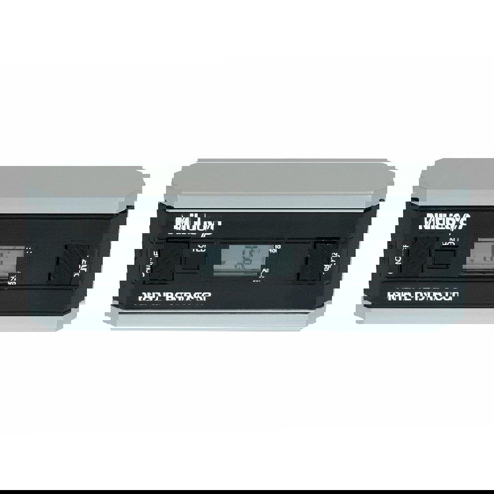 Digital & Dial Protractors; Style: Digital; Measuring Range (Degrees): 360.00; Maximum Angle Measurement: 360 0; Batteries Included: Yes; Number Of Batteries: 1; Features: Powered by 9v Battery for 500 Hour Battery Life; Magnetic Base: No; Battery Type: 9