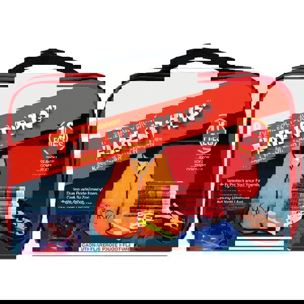 Emergency Roadside Kits; Includes: (2) Carrying Cases;(2) Shop Cloths;(5) 20-minute Flares;Bright Safety Vest;First Aid Products;Light Stick;Premium Jumper Cable (8 10 Gauge)