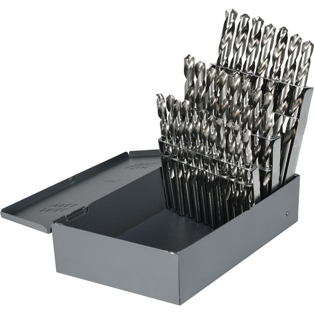 Drill Bit Sets; Drill Bit Set Type: Jobber Length Drill Bits ; Tool Material: High Speed Steel ; Shank Type: Straight Shank ; Point Type: Split-Point ; Drill Point Angle: 137 ; Cutting Direction: Right Hand