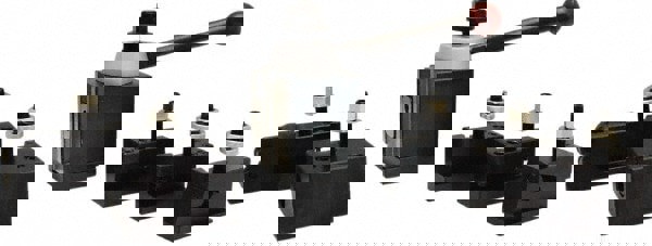 Tool Post & Holder Sets; Includes: (6) Holders ; Tool Post Holder Number: 100 ; Lathe Swing (Inch): 9 to 12 ; Bolt Hole Diameter (mm): 14.50 ; Series: AXA ; Number Of Pieces: 6