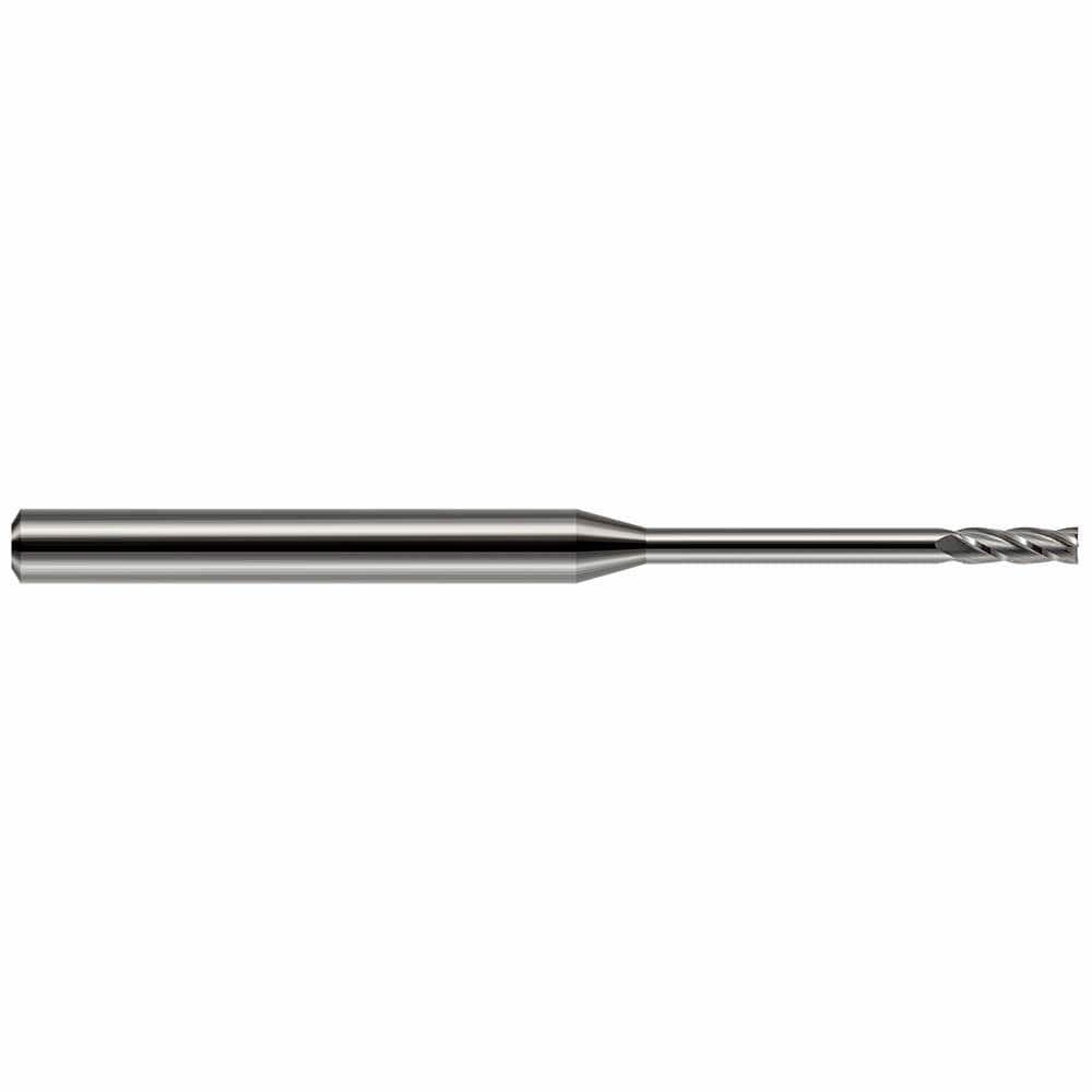 Square End Mill: 1/8'' Dia, 3/8'' LOC, 1/8'' Shank Dia, 2-1/2'' OAL, 2 Flutes, Solid Carbide