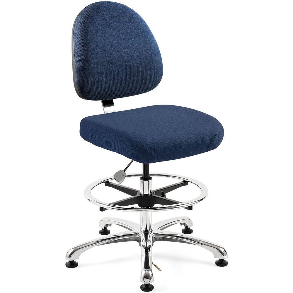 ESD Swivel Stool with Back Rest: Fabric, 20