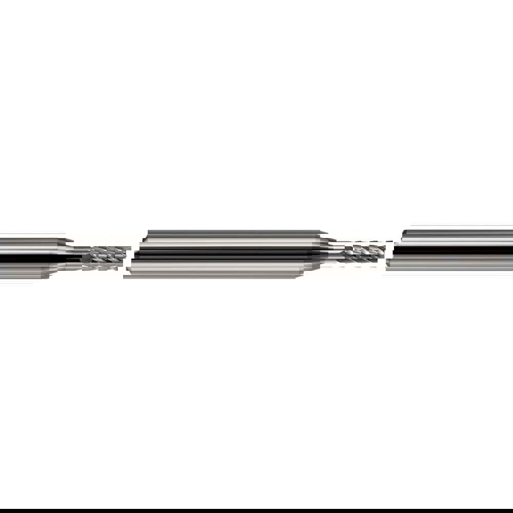 Square End Mill: 0.025'' Dia, 0.075'' LOC, 1/8'' Shank Dia, 1-1/2'' OAL, 4 Flutes, Solid Carbide