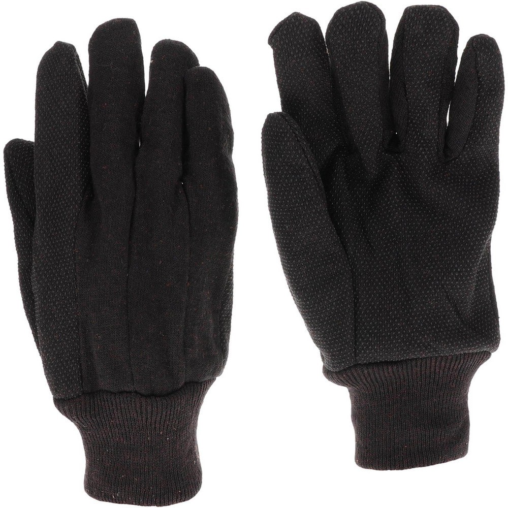 Work Gloves: PRO-SAFE Size Large, PVC-Coated Jersey