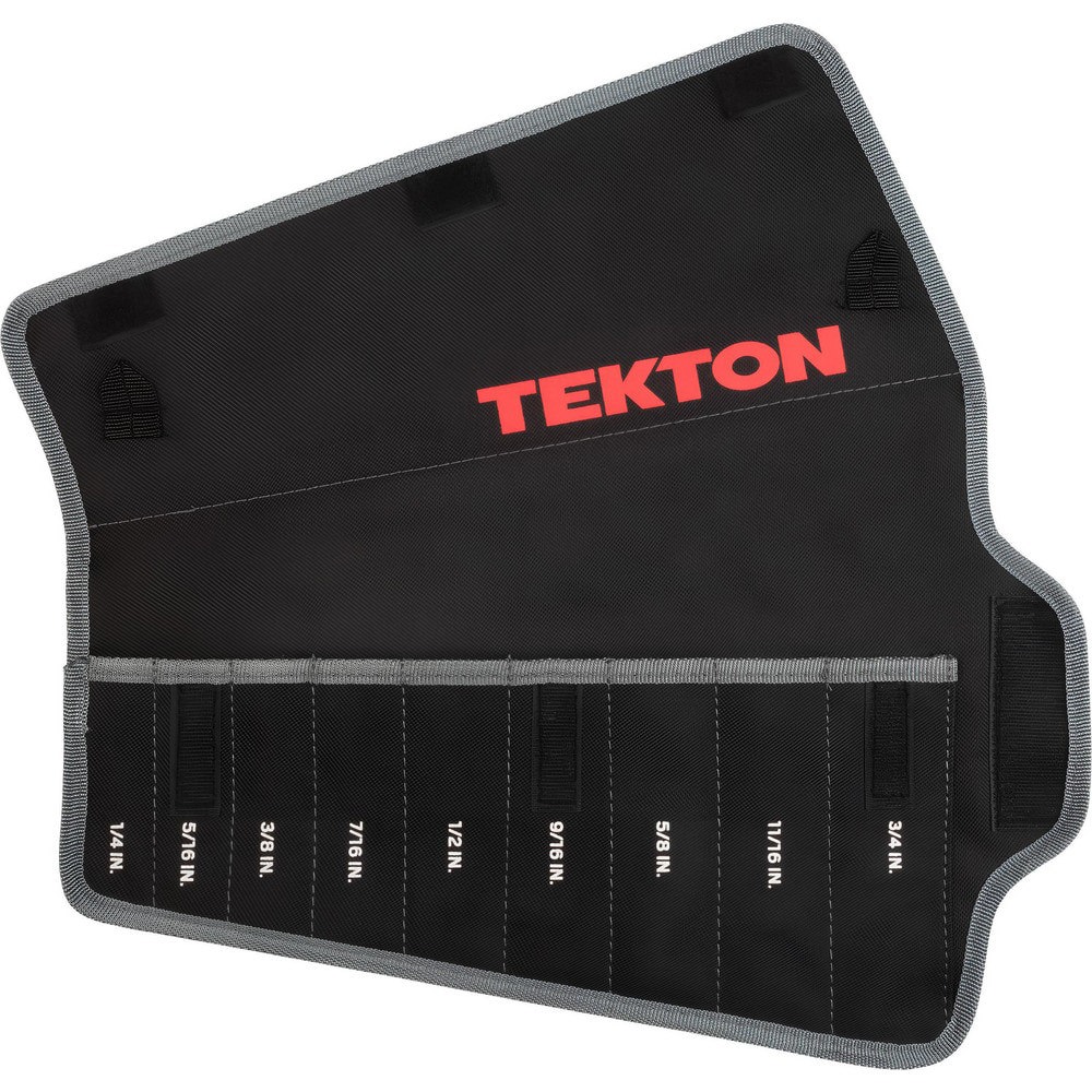Tool Pouches & Holsters; Holder Type: Rollup Pouch ; Tool Type: Tekton Ratcheting Combination Wrench ; Closure Type: Hook & Loop ; Material: Polyester ; Color: Black ; Hand: Neutral