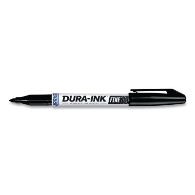 Permanent ink marker with fine bullet tip