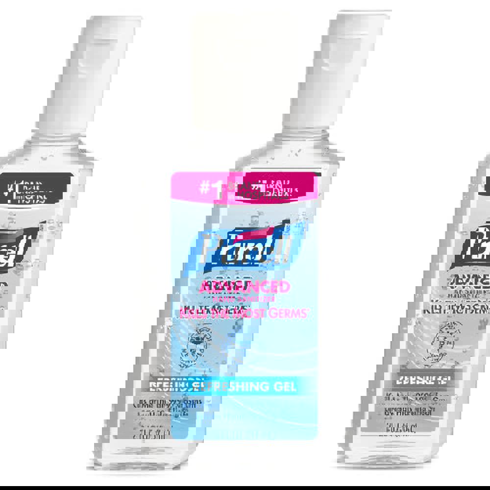 PURELL Advanced Hand Sanitizer Refreshing Gel, 2 fl oz Travel Size Flip-Cap Bottle, Clean Scent, 24/Case