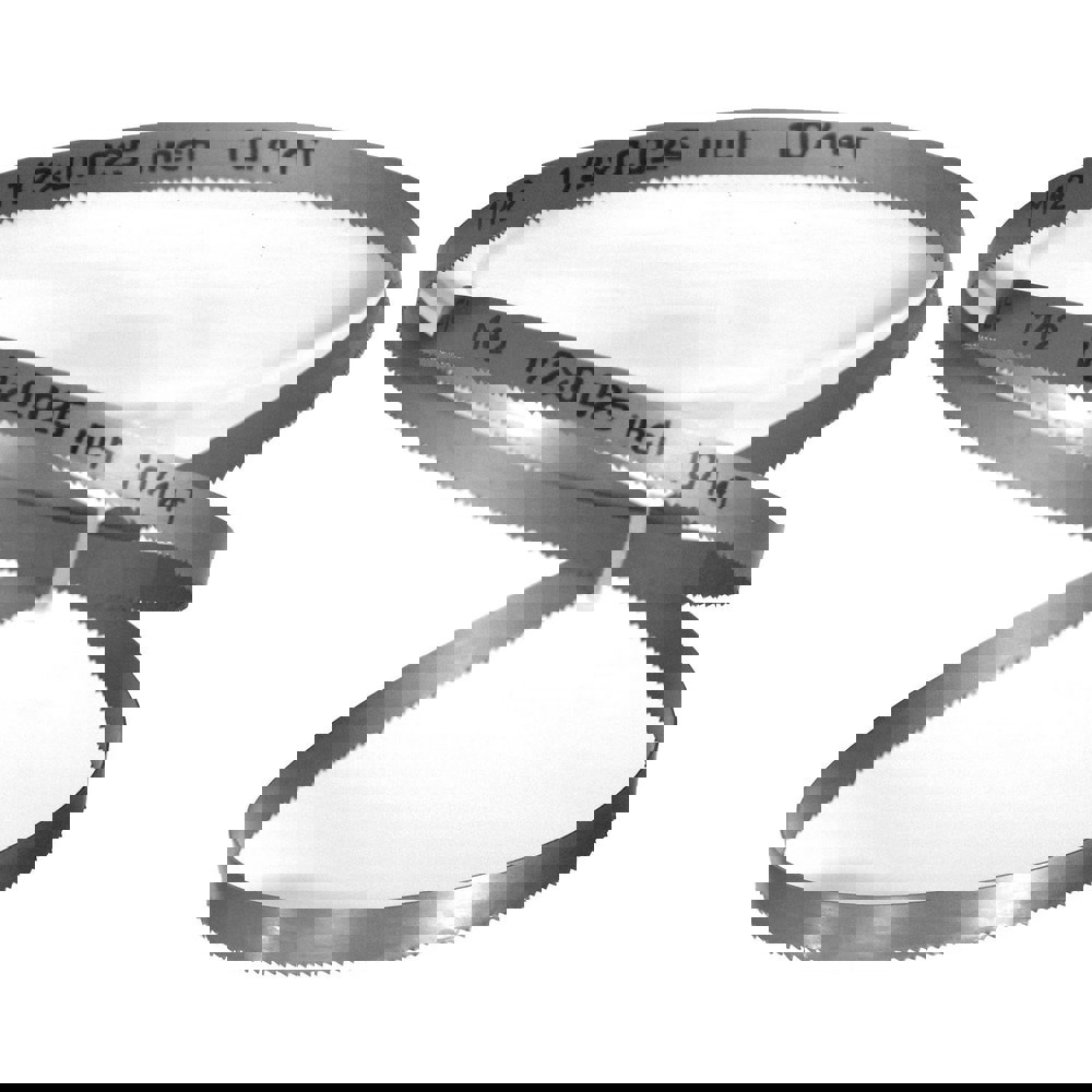 Welded Band Saw Blades; Blade Length (Feet): 5' 8 ; Blade Width (Inch): 1/2in ; Teeth Per Inch: 10-14 ; Blade Material: Bi-Metal ; Tooth Material: M42 High Speed Steel ; Tooth Form: Straight