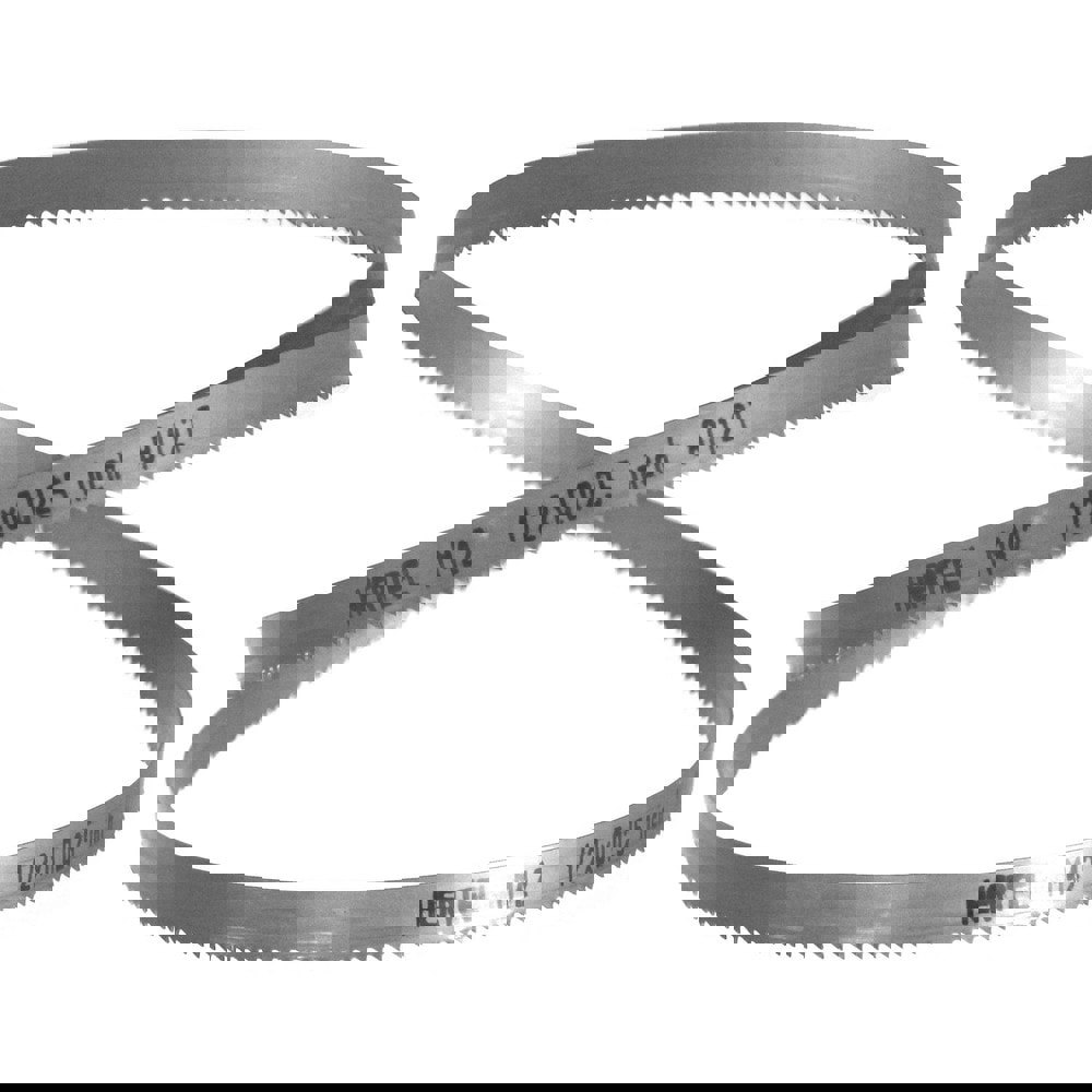 Welded Band Saw Blades; Blade Length (Feet): 12' 6 ; Blade Width (Inch): 1/2in ; Teeth Per Inch: 8-12 ; Blade Material: Bi-Metal ; Tooth Material: M42 High Speed Steel ; Tooth Form: Straight