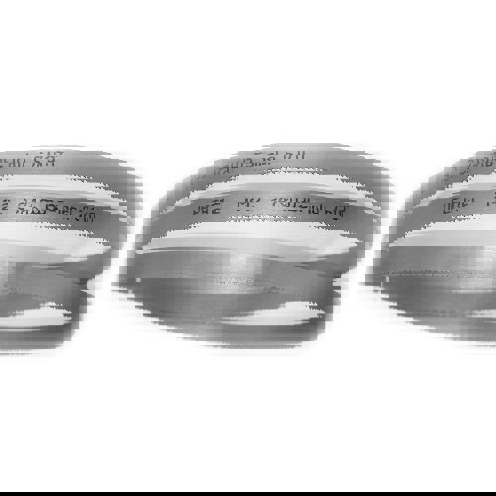 Welded Band Saw Blades; Blade Length (Feet): 10' 5 ; Blade Width (Inch): 3/4in ; Teeth Per Inch: 6-10 ; Blade Material: Bi-Metal ; Tooth Material: M42 High Speed Steel ; Tooth Form: Straight