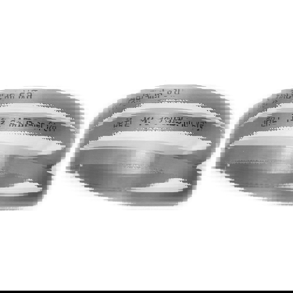 Welded Band Saw Blades; Blade Length (Feet): 11' 6 ; Blade Width (Inch): 3/4in ; Teeth Per Inch: 6-10 ; Blade Material: Bi-Metal ; Tooth Material: M42 High Speed Steel ; Tooth Form: Straight