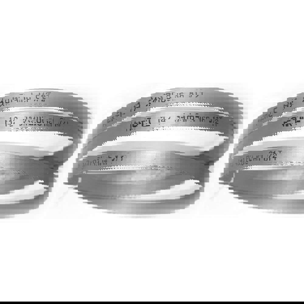 Welded Band Saw Blades; Blade Length (Feet): 11' 6 ; Blade Width (Inch): 3/4in ; Teeth Per Inch: 8-12 ; Blade Material: Bi-Metal ; Tooth Material: M42 High Speed Steel ; Tooth Form: Straight