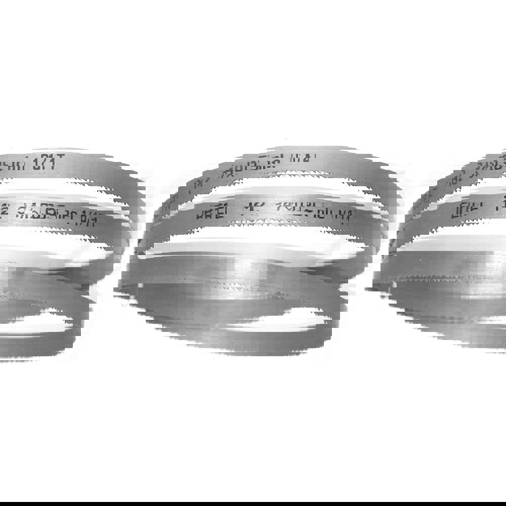 Welded Band Saw Blades; Blade Length (Feet): 14' 6 ; Blade Width (Inch): 3/4in ; Teeth Per Inch: 10-14 ; Blade Material: Bi-Metal ; Tooth Material: M42 High Speed Steel ; Tooth Form: Straight