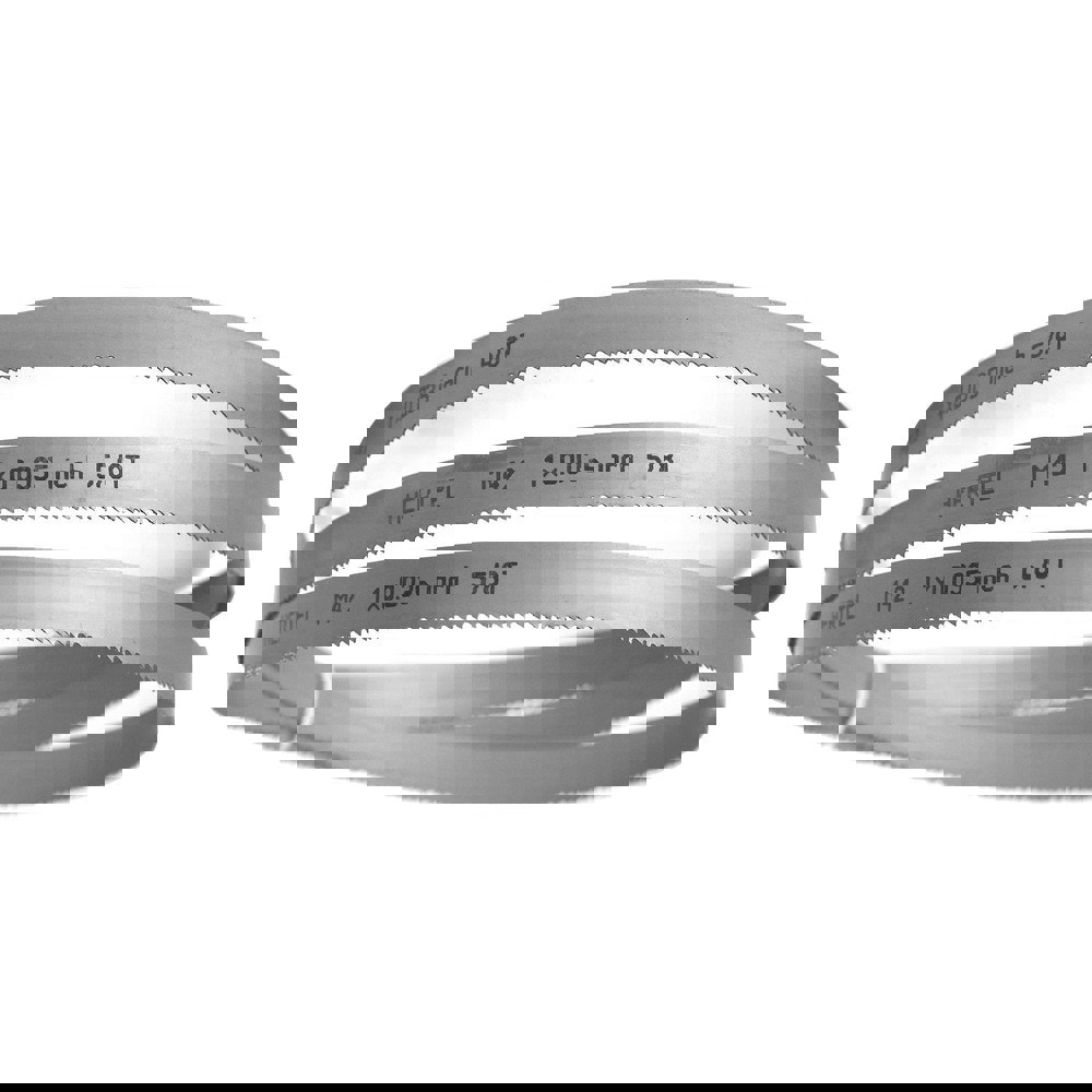 Welded Band Saw Blades; Blade Length (Feet): 12' ; Blade Width (Inch): 1in ; Teeth Per Inch: 5-8 ; Blade Material: Bi-Metal ; Tooth Material: M42 High Speed Steel ; Tooth Form: Straight