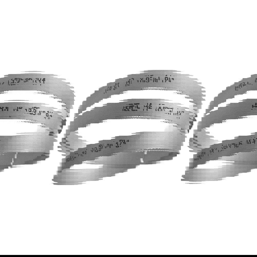 Welded Band Saw Blades; Blade Length (Feet): 12' ; Blade Width (Inch): 1in ; Teeth Per Inch: 10-14 ; Blade Material: Bi-Metal ; Tooth Material: M42 High Speed Steel ; Tooth Form: Straight