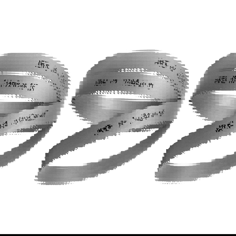 Welded Band Saw Blades; Blade Length (Feet): 12' ; Blade Width (Inch): 1-1/4in ; Teeth Per Inch: 4-6 ; Blade Material: Bi-Metal ; Tooth Material: M42 High Speed Steel ; Tooth Form: Duplex