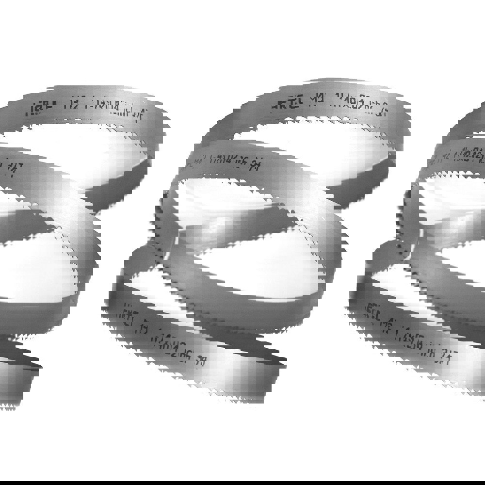 Welded Band Saw Blades; Blade Length (Feet): 13' 6 ; Blade Width (Inch): 1-1/4in ; Teeth Per Inch: 3-4 ; Blade Material: Bi-Metal ; Tooth Material: M42 High Speed Steel ; Tooth Form: Variable