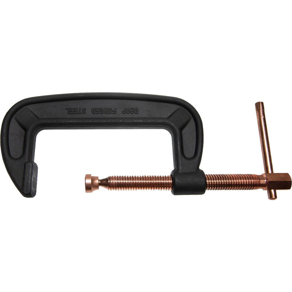C-Clamps; Clamp Type: C-Clamps ; Body Material: Forged Steel ; Anvil Material: Copper Plated ; Clamping Pressure: 6200 ; Clamp Material: Forged Steel ; Maximum Opening Capacity (Decimal Inch): 4.0000