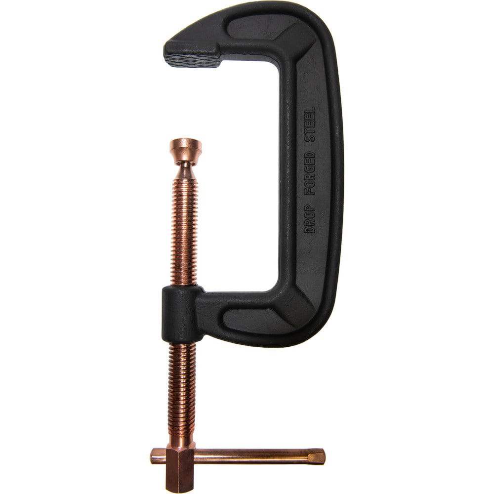 C-Clamps; Clamp Type: C-Clamps ; Body Material: Forged Steel ; Anvil Material: Copper Plated ; Clamping Pressure: 6900 ; Clamp Material: Forged Steel ; Maximum Opening Capacity (Decimal Inch): 8.0000