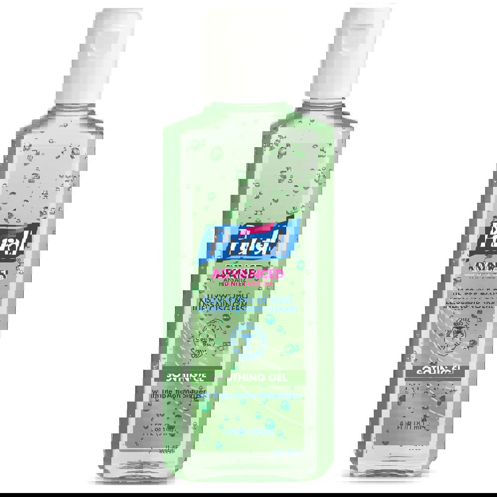 PURELL Advanced Hand Sanitizer Soothing Gel, Fresh Scent, 4 fl oz Flip-Cap Bottle