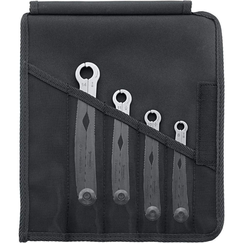 Wrench Sets; System Of Measurement: Inch/Metric ; Container Type: Roll; Wallet ; Wrench Size: 8 to 14 mm ; Material: Stainless Steel ; Overall Length: 11.3386 in ; Non-sparking: No