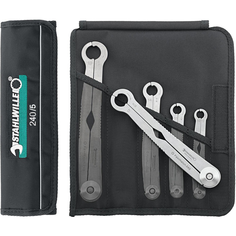 Wrench Sets; System Of Measurement: Inch/Metric ; Container Type: Roll; Wallet ; Wrench Size: 10 to 19 mm ; Material: Stainless Steel ; Overall Length: 11.4174 in ; Non-sparking: No