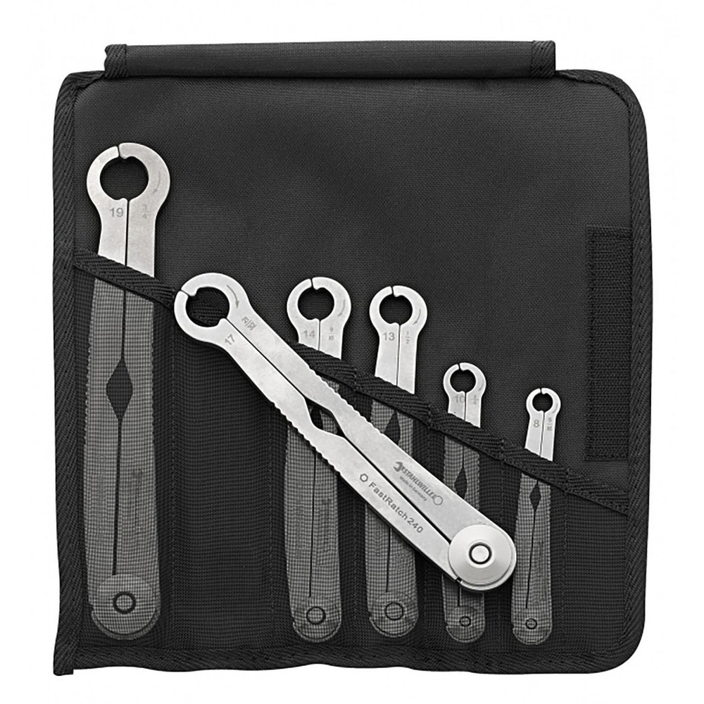 Wrench Sets; System Of Measurement: Inch/Metric ; Container Type: Roll; Wallet ; Wrench Size: 8 to 19 mm ; Material: Stainless Steel ; Overall Length: 11.6142 in ; Non-sparking: No