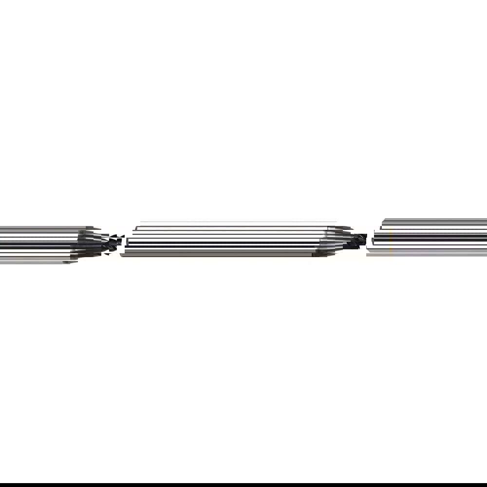 Square End Mill: 0.045'' Dia, 0.068'' LOC, 1/8'' Shank Dia, 1-1/2'' OAL, 3 Flutes, Solid Carbide