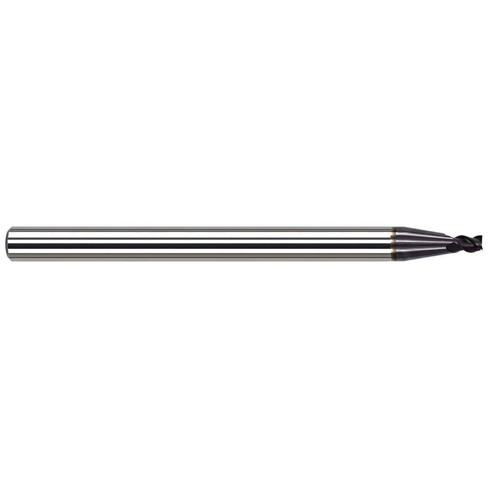Square End Mill: 3/64'' Dia, 0.071'' LOC, 1/8'' Shank Dia, 1-1/2'' OAL, 3 Flutes, Solid Carbide