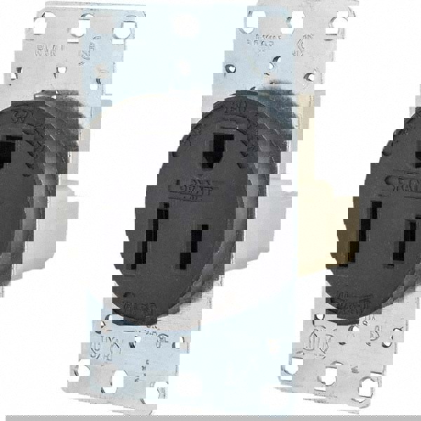 Straight Blade Single Receptacle: NEMA 6-50R, 50 Amps, Grounded