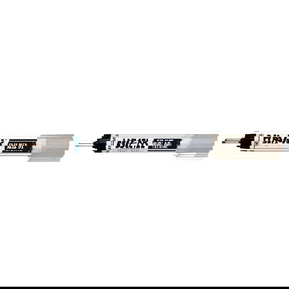 Ink marker with micro tip for precision marking on small surfaces