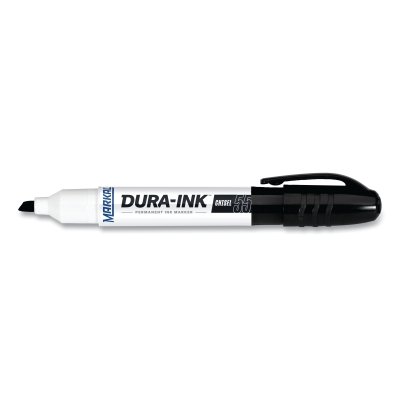 Permanent ink marker with medium chisel tip