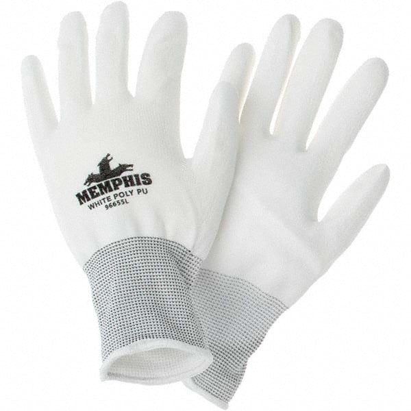Work Gloves: MCR Safety 96655, Size Large, Polyurethane-Coated Polyester, General Purpose
