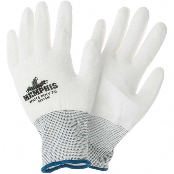 Work Gloves: MCR Safety 96655, Size Medium, Polyurethane-Coated Polyester, General Purpose