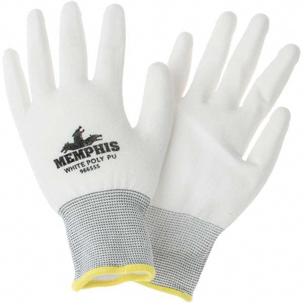 Work Gloves: MCR Safety 96655, Size Small, Polyurethane-Coated Polyester, General Purpose