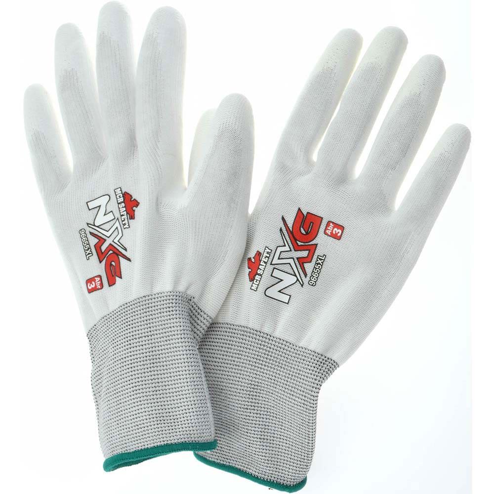 Work Gloves: MCR Safety 96655, Size X-Large, Polyurethane-Coated Polyester, General Purpose