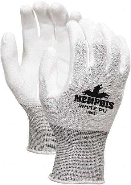 Work Gloves: Memphis 9665, Size Small, Polyurethane-Coated Cut-Resistant